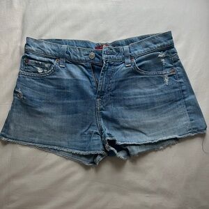 7 For All Mankind Light Blue Jean Shorts